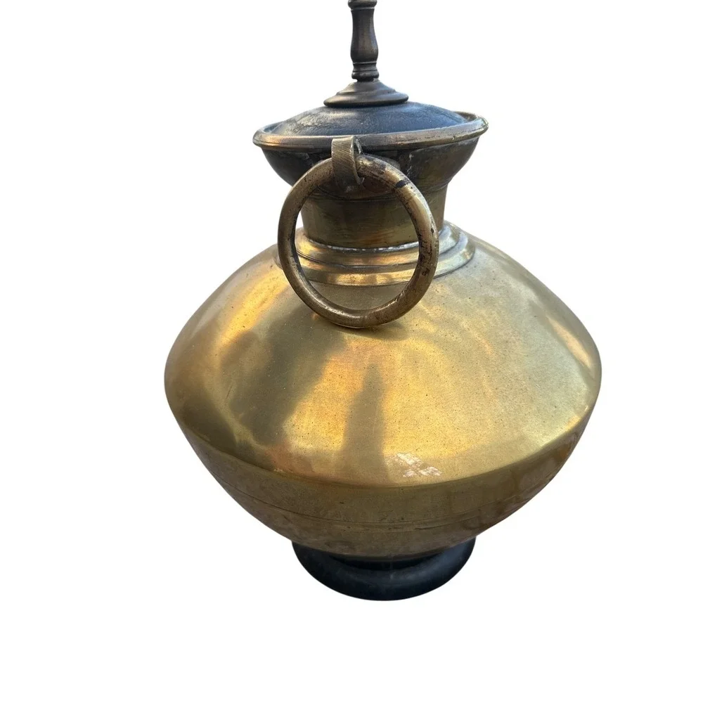 Unbranded Brass Table Lamp Unisex Large Gold Vintage Urn Ring Handles